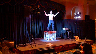 Aaron Paterson provides corporate entertainment with his uniques illusions.