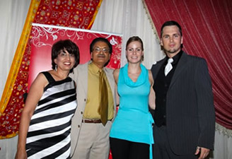 Aaron his assistant, Dr. Rakesh Kumar and his lovely wife.