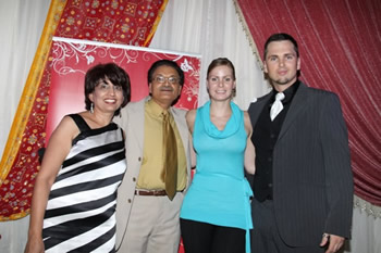 Aaron his assistant, Dr. Rakesh Kumar and his lovely wife.