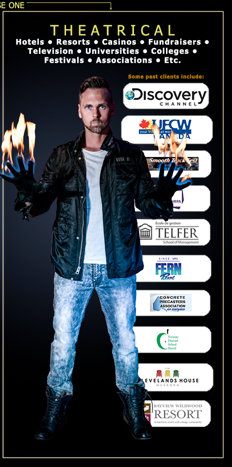 Canadian Illusionist for theatrical events