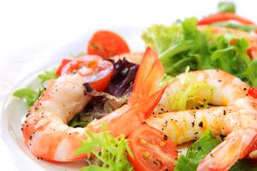 Corporate party ideas Toronto - Photo of shrimp salad