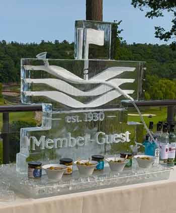 This photo is is of an ice sculpture at the Credit Valley Golf and Country Club member guest event.